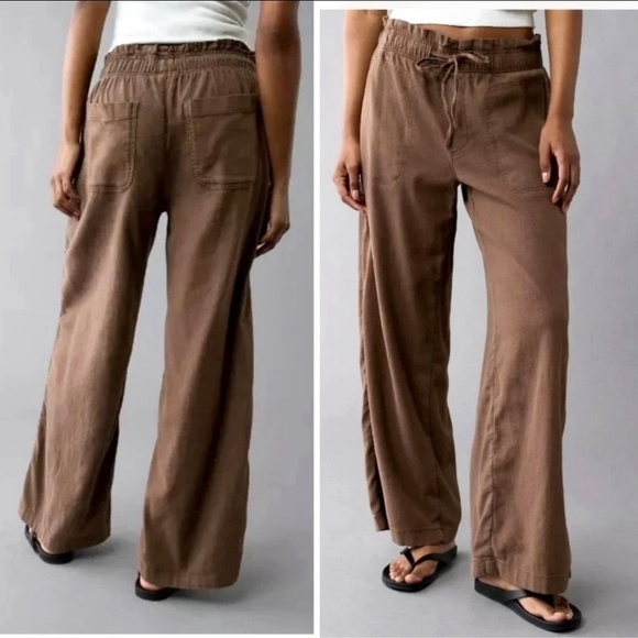 American Eagle Outfitters Pants - AE Dreamy Drape Linen Blend Pull-on Pants